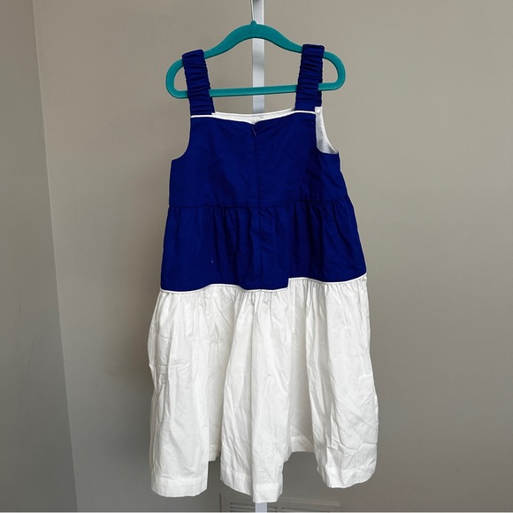THE MIDDLE DAUGHTER Kids Strap Line Sundress, Aegean Blue & Sea Salt size 7-8 - Picture 2 of 5